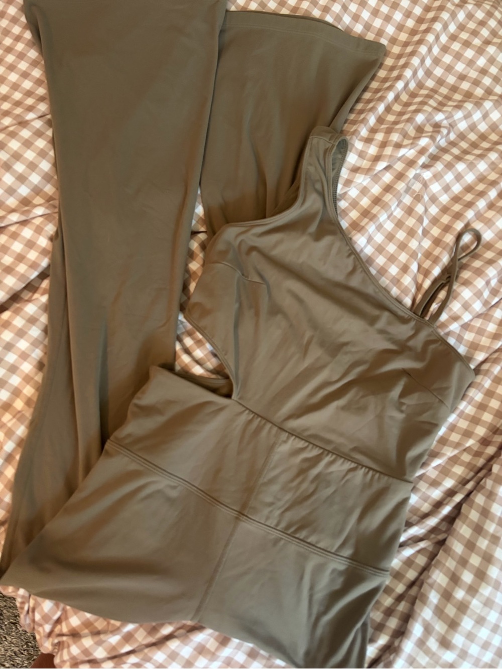 JoyLab Brown Adjustable-Strap Wide-Leg Jumpsuit